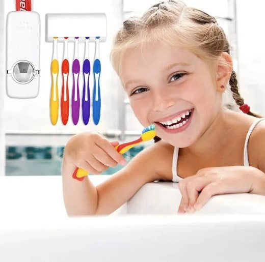 Porta cepillos de dientes - Dispensador de pasta de dientes