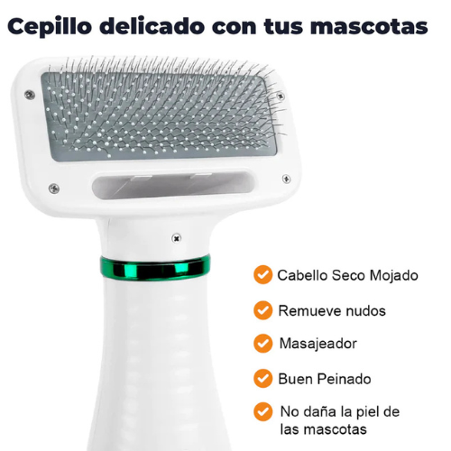 Cepillo Secador Mascotas 2 en 1 - F