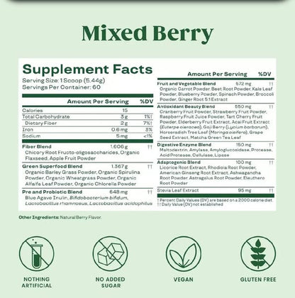 BLOOM GREEN SUPERFOOD® - SABOR BERRY - F