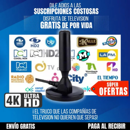Antena Portátil TDT 4K - G