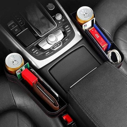 ORGANIZADOR DE ASIENTO CON PORTAVASOS 🚗