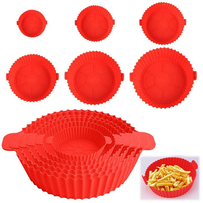 F - PROMO 6x1 Moldes Antiadherentes de Silicona para Freidora de Aire