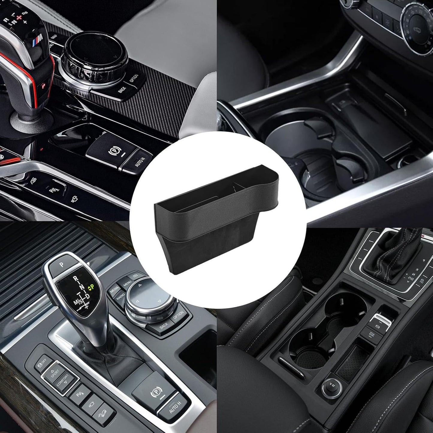 ORGANIZADOR DE ASIENTO CON PORTAVASOS 🚗