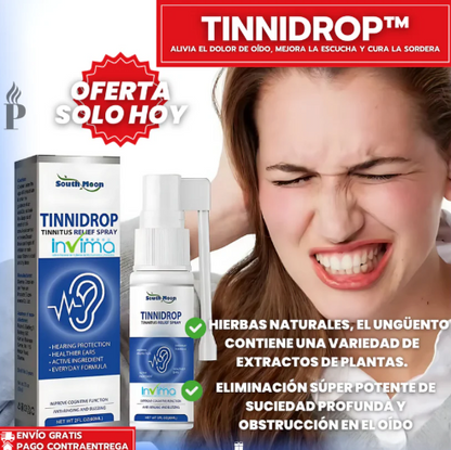 TinniDrop™: Spray De Tratamiento Efectivo Alivia Dolor De Oído, Mejora La Escucha Y Cura La Sordera - G