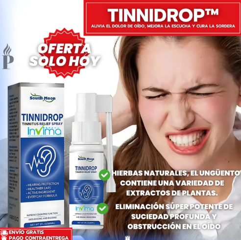 TinniDrop™: Spray De Tratamiento Efectivo Alivia Dolor De Oído, Mejora La Escucha Y Cura La Sordera - G