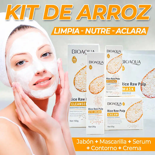 Suavidad y Luminosidad en un Solo Kit – Bioaqua de Arroz - G