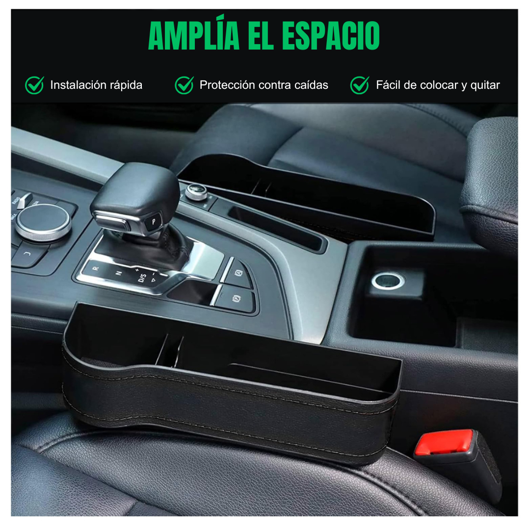 ORGANIZADOR DE ASIENTO CON PORTAVASOS 🚗